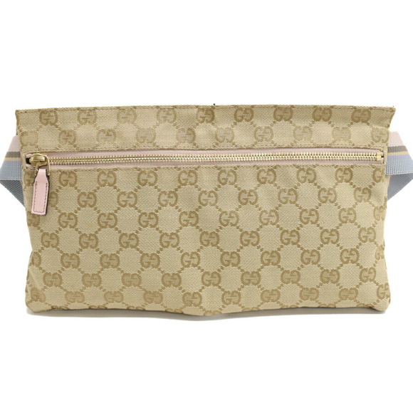Gucci Waist Bag Body Canvas Leather Beige Pink - Picture 3 of 9